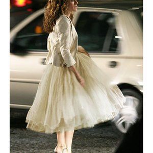 ANTHRO vintage Ivory Alexandra Grecco Tulle Skirt